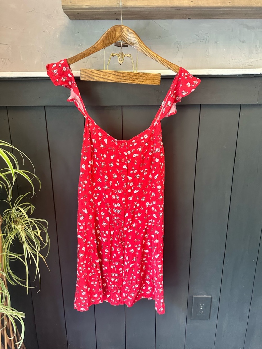 Mossimo Supply co Red Floral Summer Mini Sundress size XL